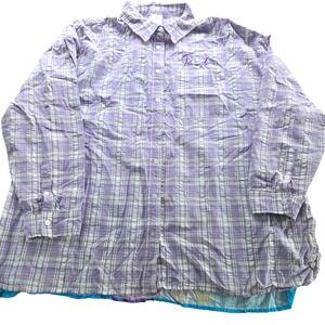 Disney Sleeping Beauty Plaid Button‎ Down Shirt Princess Aurora 2X